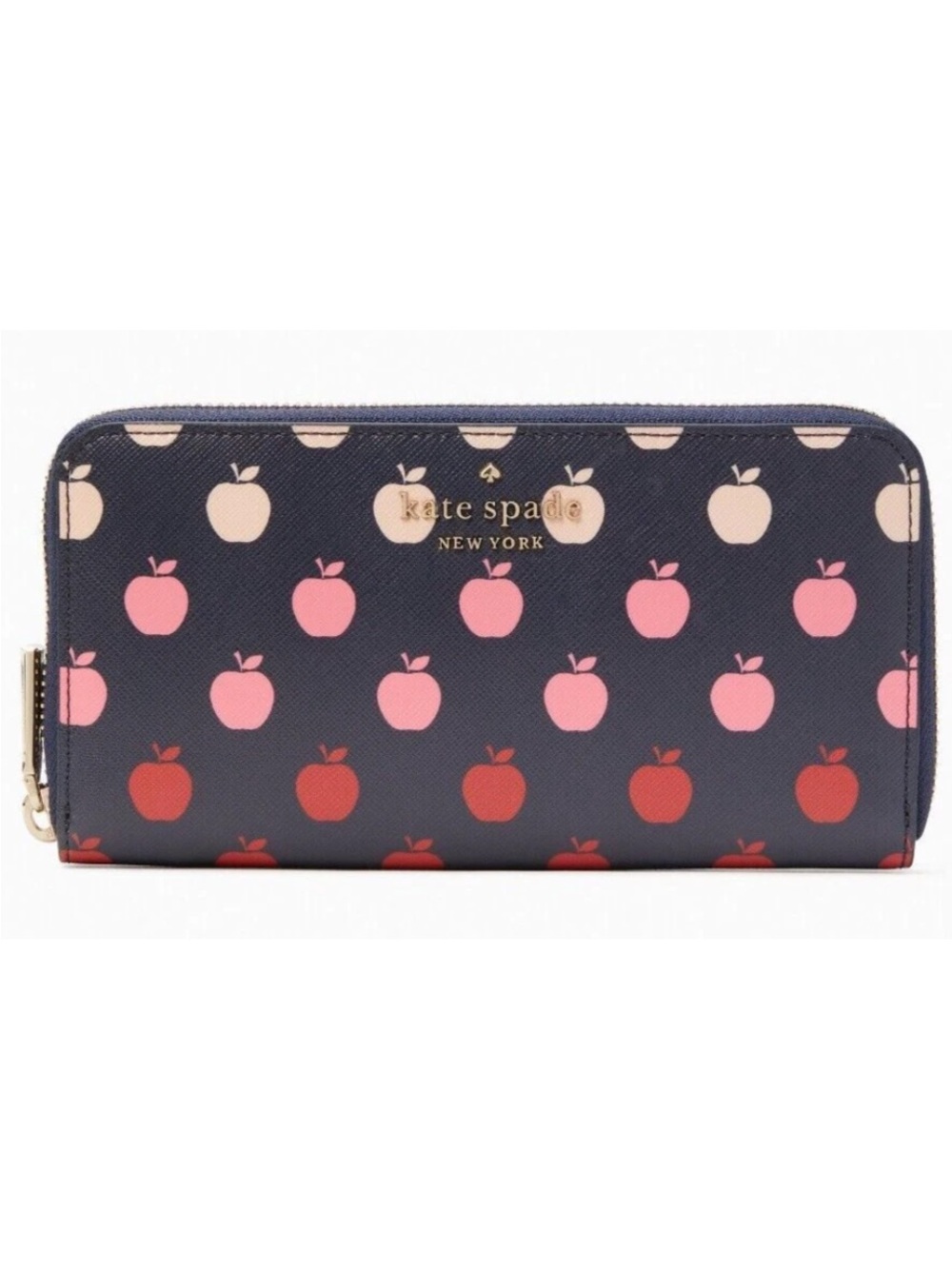 kate spade New York Staci Large Continental Wallet Apples Orchard Degrade NWOT